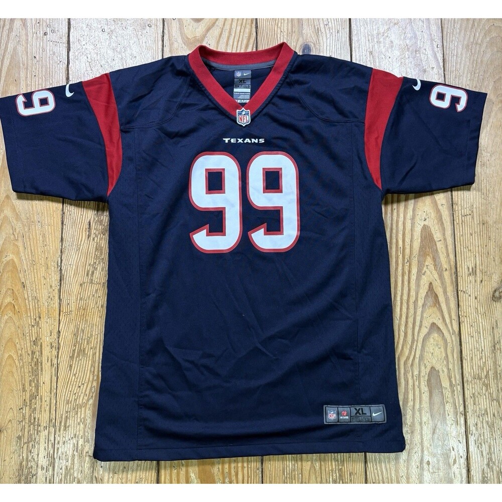 Houston Texans Football Jersey Youth XL Navy NFL Nike On Field JJ Watt 99 18/20